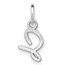 14K White Gold Uppercase Letter S Initial Charm - 15.6 mm
