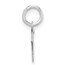 14K White Gold Uppercase Letter T Initial Charm - 15.2 mm