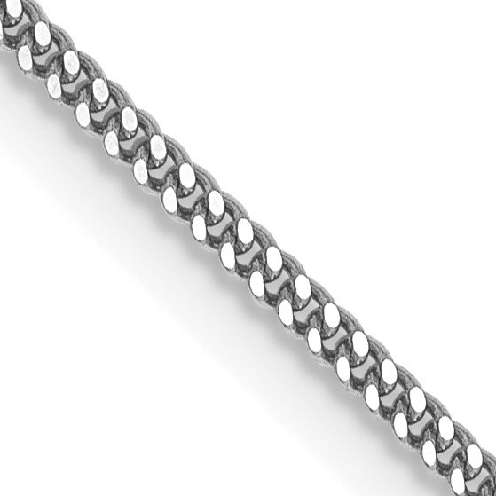14K White Gold WG 1.3mm Curb Pendant Chain - 22 in.
