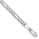 14K White Gold WG 4.5mm Flat Figaro Chain - 9 in.