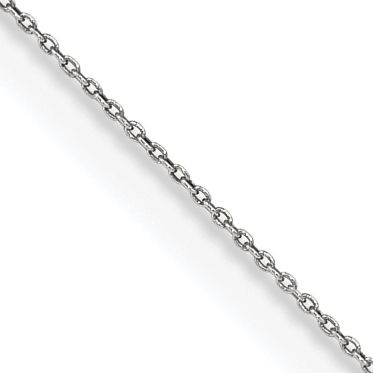 14K White Gold WG .75mm Cable Pendant Chain - 22 in.