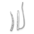 14k White Gold White Gold Diamond Earrings - 14 mm