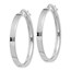 14k White Rhodium Hoop Earrings