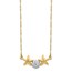 14K & White Rhodium Sand Dollar Starfish Necklace - 18 in.