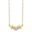 14K & White Rhodium Sand Dollar Starfish Necklace - 18 in.