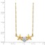 14K & White Rhodium Sand Dollar Starfish Necklace - 18 in.