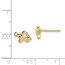 14k & White Rhodium Turtle Post Earrings - 40 mm
