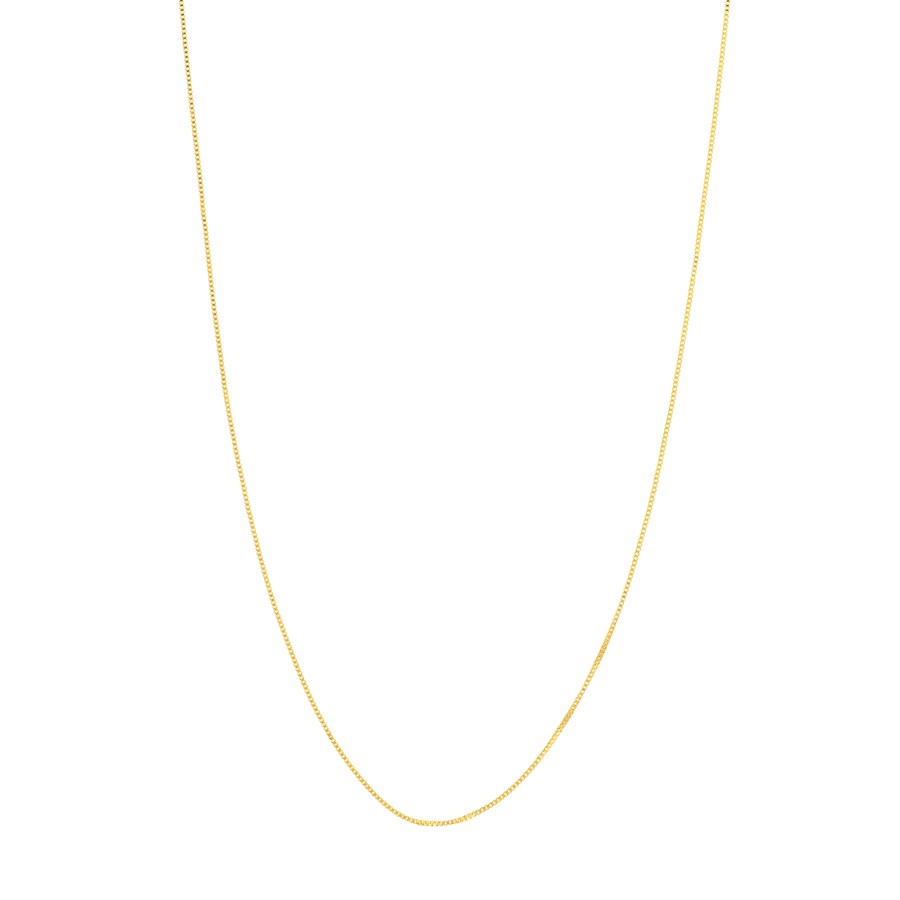 14K Yellow Gold 0.42 mm Box Chain w/ Spring Ring Clasp - 16 in.