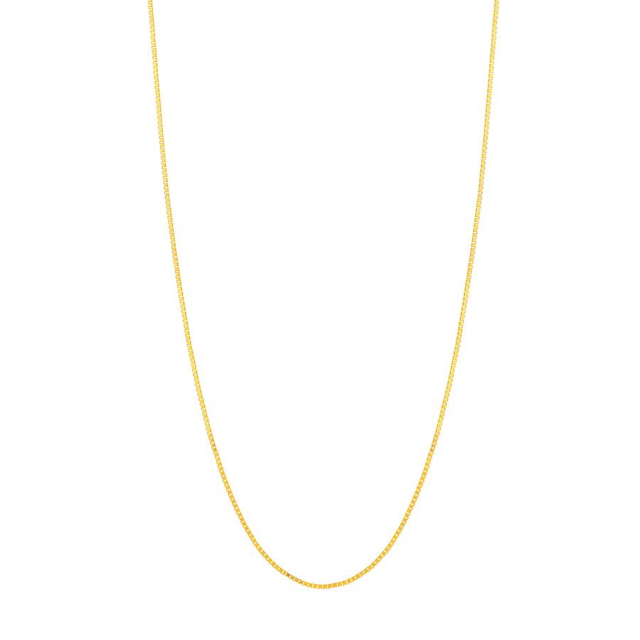 14K Yellow Gold 0.66 mm Box Chain w/ Lobster Clasp - 22 in.
