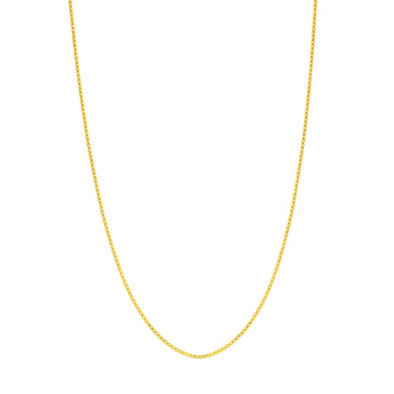 14K Yellow Gold 0.73 mm Box Chain w/ Lobster Clasp - 24 in.