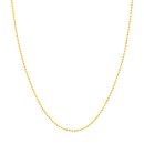 14K Yellow Gold 0.8 mm Bead Chain w/ Spring Ring Clasp - 18 in.