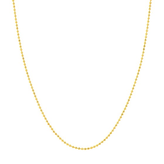 14K Yellow Gold 0.8 mm Bead Chain w/ Spring Ring Clasp - 18 in. 14K Yellow Gold 0.8 mm Bead Chain w/ Spring Ring Clasp - 18 in.