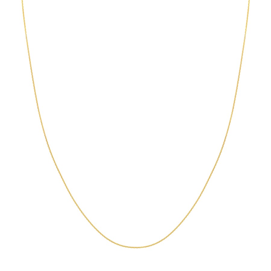 14K Yellow Gold 0.8 mm Cable Chain w/ Lobster Clasp - 24 in.