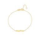 14K Yellow Gold 0.8 mm DC Cable Doodle Mama Bracelet - 7.25 in.