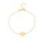 14K Yellow Gold 0.8 mm DC Cable Mini Heart Bracelet - 7.25 in.