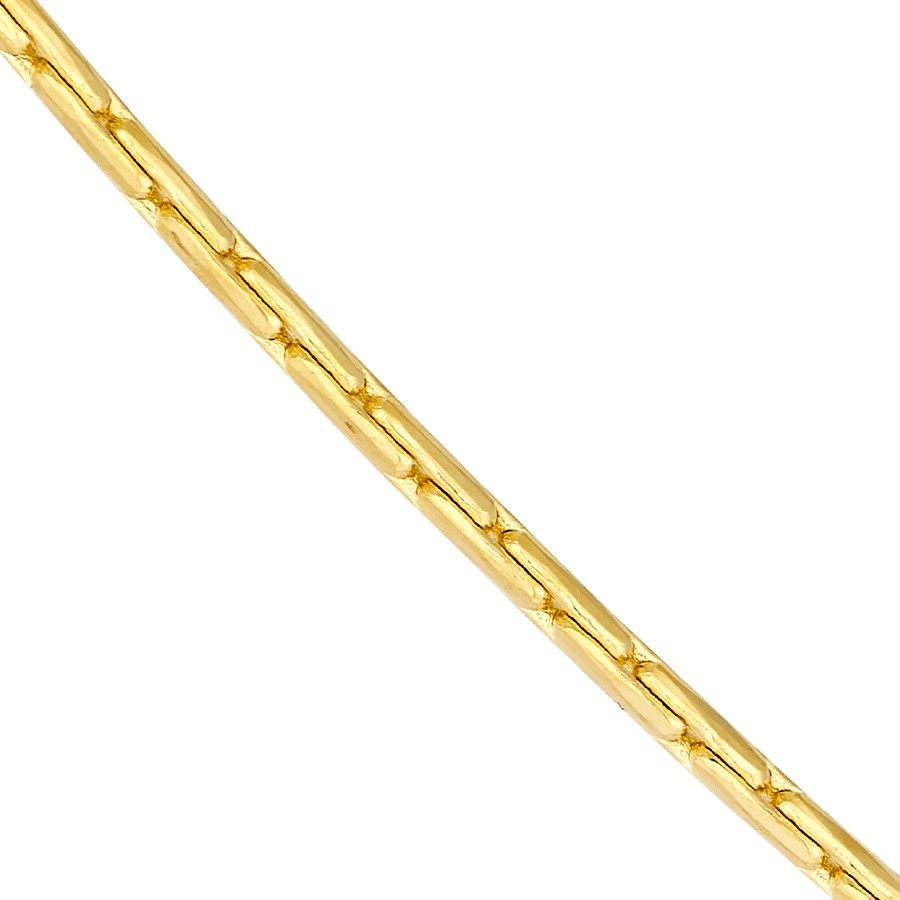 14K Yellow Gold 0.8 mm Diamond Cut Round Forzentina Chain - 16in.