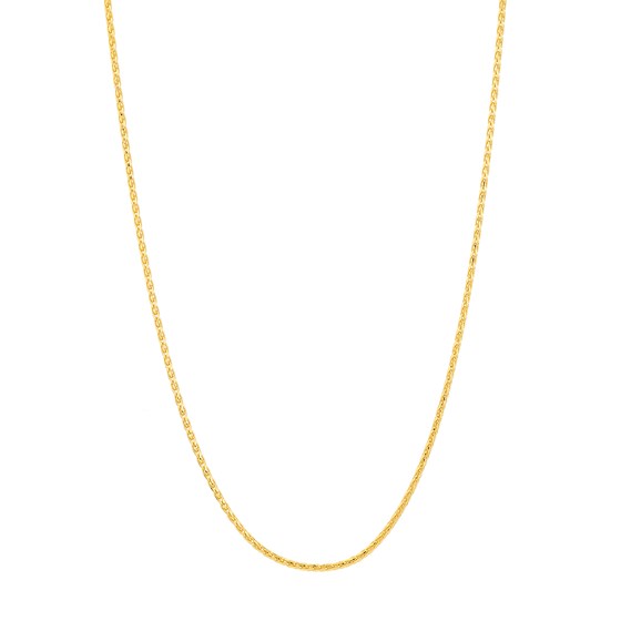 14K Yellow Gold 0.85 mm Wheat Chain w/ Lobster Clasp - 16 in.