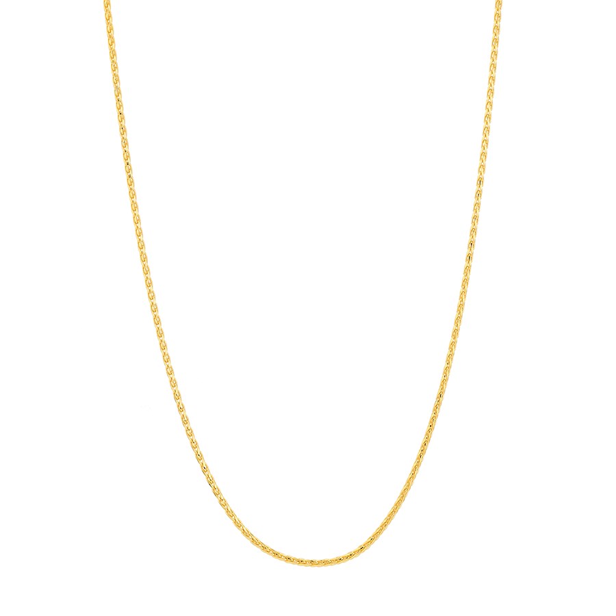 14K Yellow Gold 0.85 mm Wheat Chain w/ Lobster Clasp - 24 in.