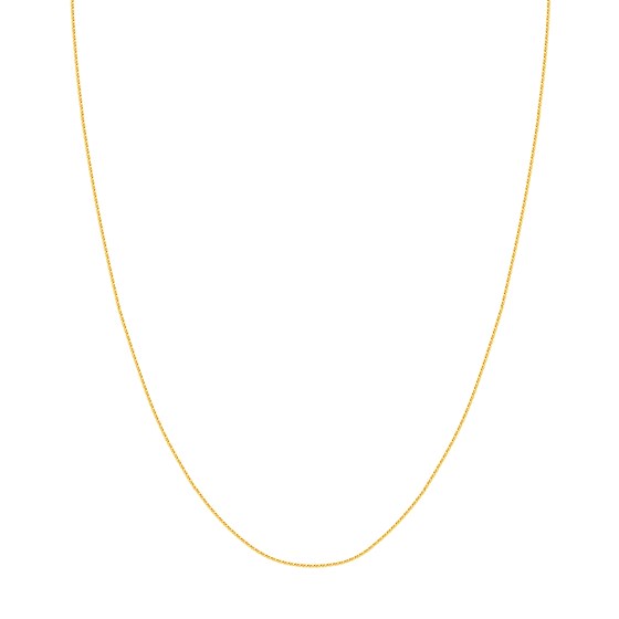 14K Yellow Gold 0.85 mm Wheat Chain w/ Spring Ring Clasp - 20 in. 14K Yellow Gold 0.85 mm Wheat Chain w/ Spring Ring Clasp - 20 in.