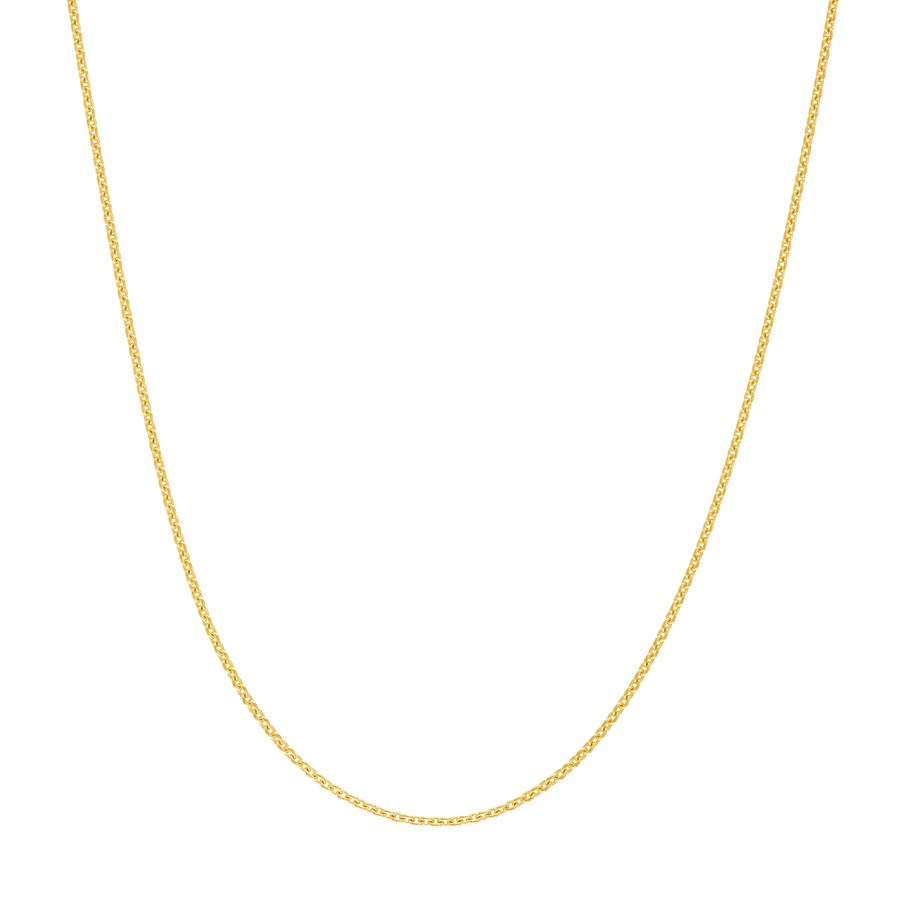 14K Yellow Gold 0.9 mm Cable Chain w/ Spring Ring Clasp - 20 in.