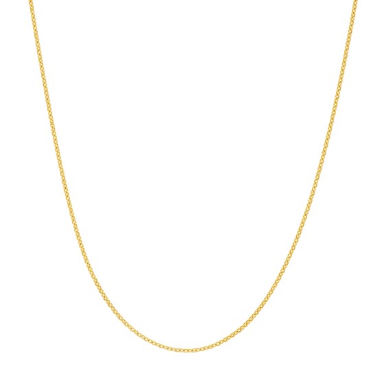 14K Yellow Gold 0.9 mm Cable Chain w/ Spring Ring Clasp - 24 in. 14K Yellow Gold 0.9 mm Cable Chain w/ Spring Ring Clasp - 24 in.