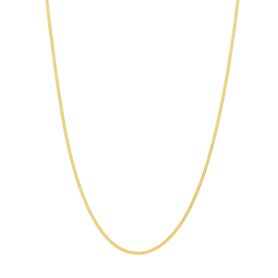 14K Yellow Gold 0.9 mm Curb Chain - 18 in.