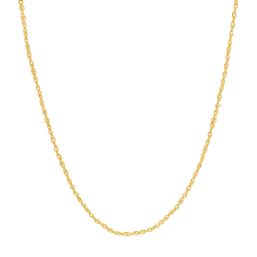 14K Yellow Gold 0.9 mm Singapore Chain - 18 in.