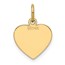 14K Yellow Gold .013 Gauge Engravable Heart Disc Charm - 18.3 mm