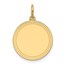 14K Yellow Gold .013 Gauge Engravable Round Disc Charm - 21.2 mm