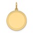 14K Yellow Gold .013 Gauge Engravable Round Disc Charm - 21.2 mm