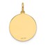 14K Yellow Gold .013 Gauge Engravable Round Disc Charm - 21.2 mm