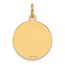 14K Yellow Gold .013 Gauge Engravable Round Disc Charm - 21.5 mm
