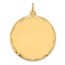 14K Yellow Gold .013 Gauge Engravable Round Disc Charm - 31.3 mm