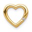 14K Yellow Gold .01ct. Diamond Heart Chain Slide - 10 mm