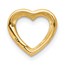 14K Yellow Gold .01ct. Diamond Heart Chain Slide - 10 mm