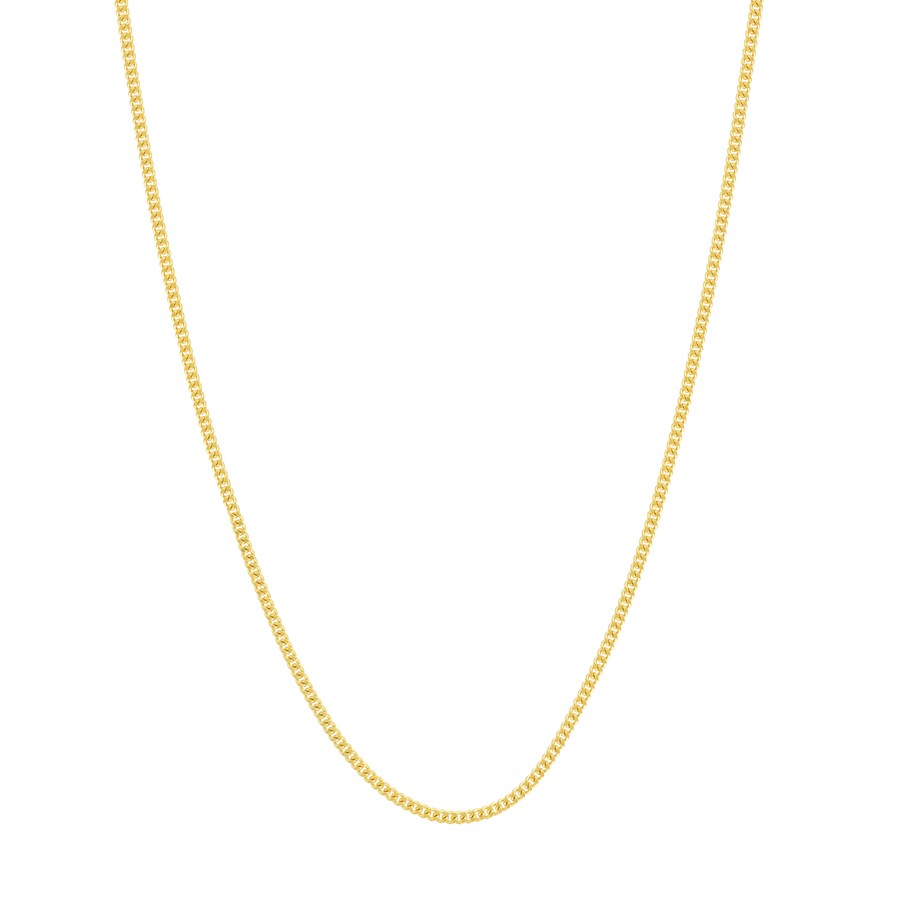 14K Yellow Gold 1.05 mm Curb Chain w/ Lobster Clasp - 24 in.
