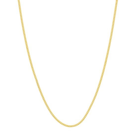 14K Yellow Gold 1.05mm Curb Chain with Lobster Clasp - 16 in.