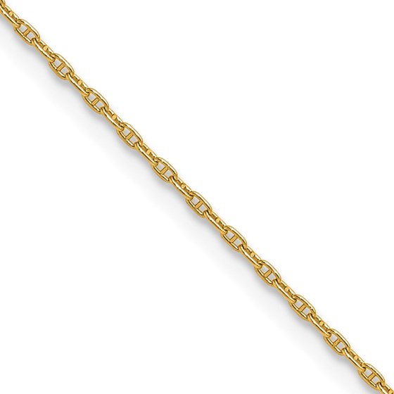 14K Yellow Gold 1.05mm Mariners Link Chain - 20 in.