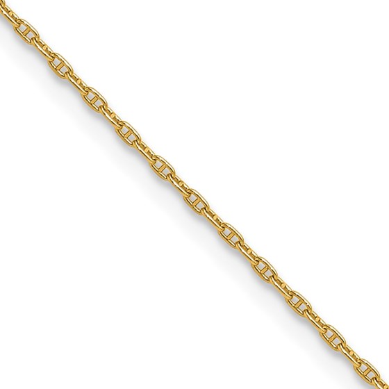 14K Yellow Gold 1.05mm Mariners Link Chain - 20 in. 14K Yellow Gold 1.05mm Mariners Link Chain - 20 in.