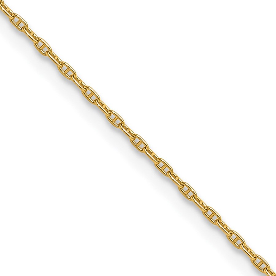 14K Yellow Gold 1.05mm Mariners Link Chain - 24 in.