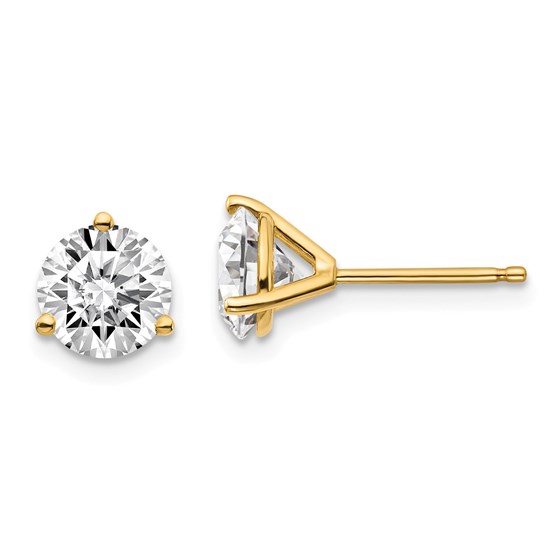 14k Yellow Gold 1 1/2ct Cert. Lab Grown Diamond 3-Prong Earring 14k Yellow Gold 1 1/2ct Cert. Lab Grown Diamond 3-Prong Earring