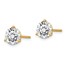 14k Yellow Gold 1 1/2ct Cert. Lab Grown Diamond 3-Prong Earring