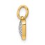 14K Yellow Gold 1/10ct. Diamond Heart Pendant - 12 mm
