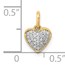 14K Yellow Gold 1/10ct. Diamond Heart Pendant - 12 mm