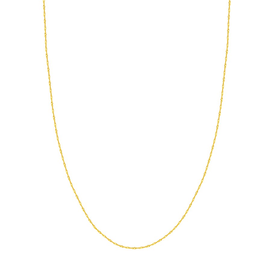 14K Yellow Gold 1.15 mm Singapore Chain w/ Lobster Clasp - 16 in.