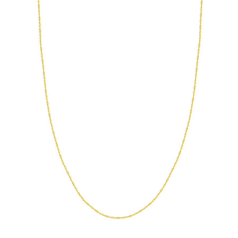 14K Yellow Gold 1.15 mm Singapore Chain w/ Lobster Clasp - 24 in.