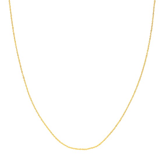 14K Yellow Gold 1.15 mm Singapore Chain with Lobster Clasp -20 in 14K Yellow Gold 1.15 mm Singapore Chain with Lobster Clasp -20 in