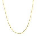 14K Yellow Gold 1.2 mm Bead Chain with Lobster Clasp -16 in.