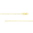 14K Yellow Gold 1.2 mm Bead Chain with Lobster Clasp -16 in.