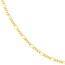14K Yellow Gold 1.28mm Concave Link Figaro Chain - 16 in.